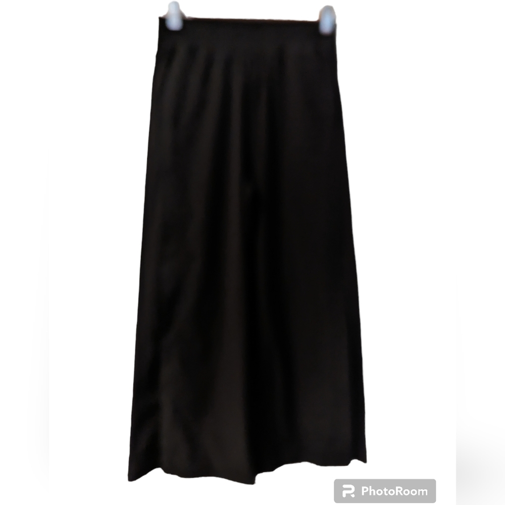ZYIA Black‎ Work Flow Gaucho Pants High Rise Athletic Wide Leg Crop Medium - Picture 4 of 11